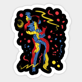 Funny Saxophone Player Sticker